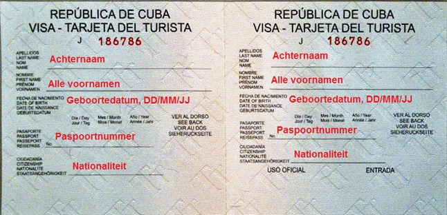 Toeristenkaart Cuba