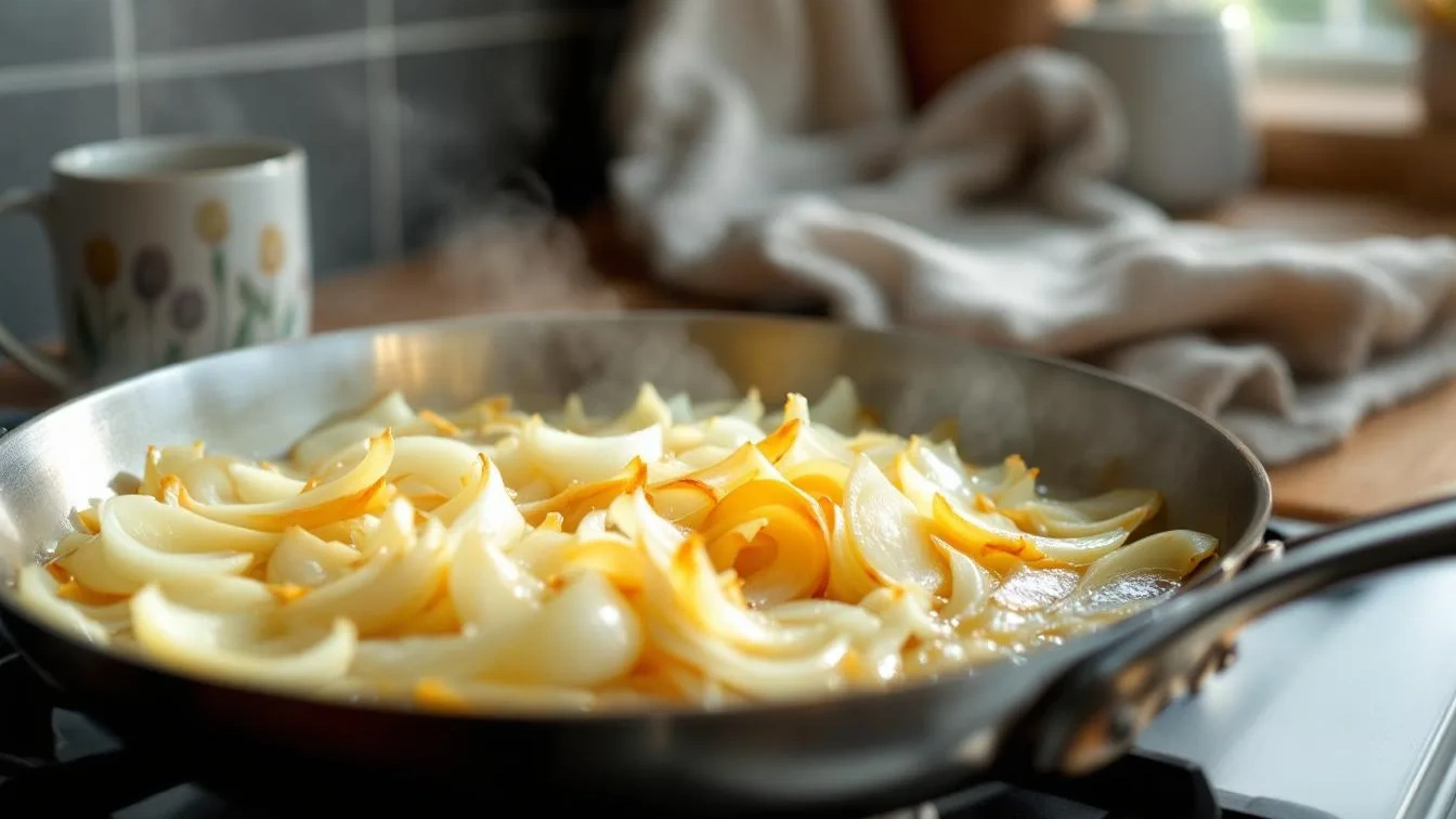 De verborgen reden waarom je uien niet die perfecte goudbruine kleur krijgen tijdens het bakken