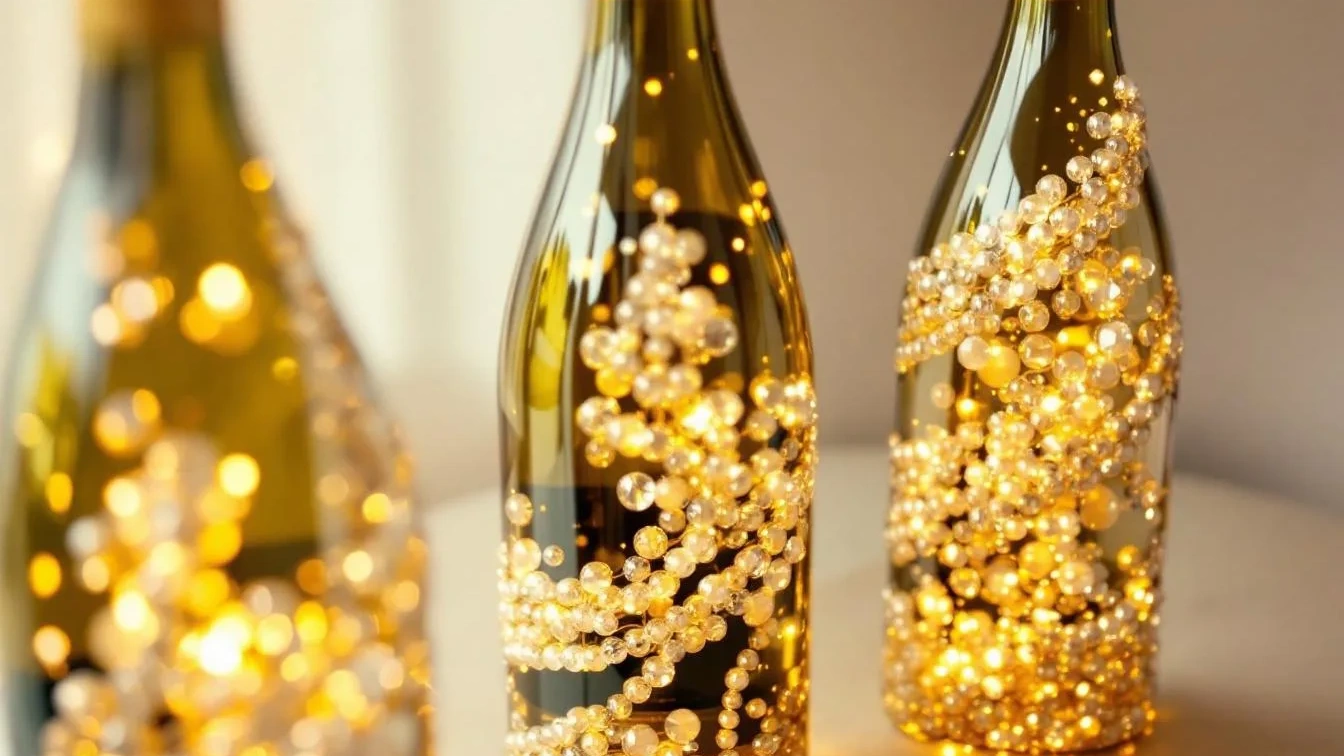 Zo tover je lege champagneflessen om in chique decoratieve parels