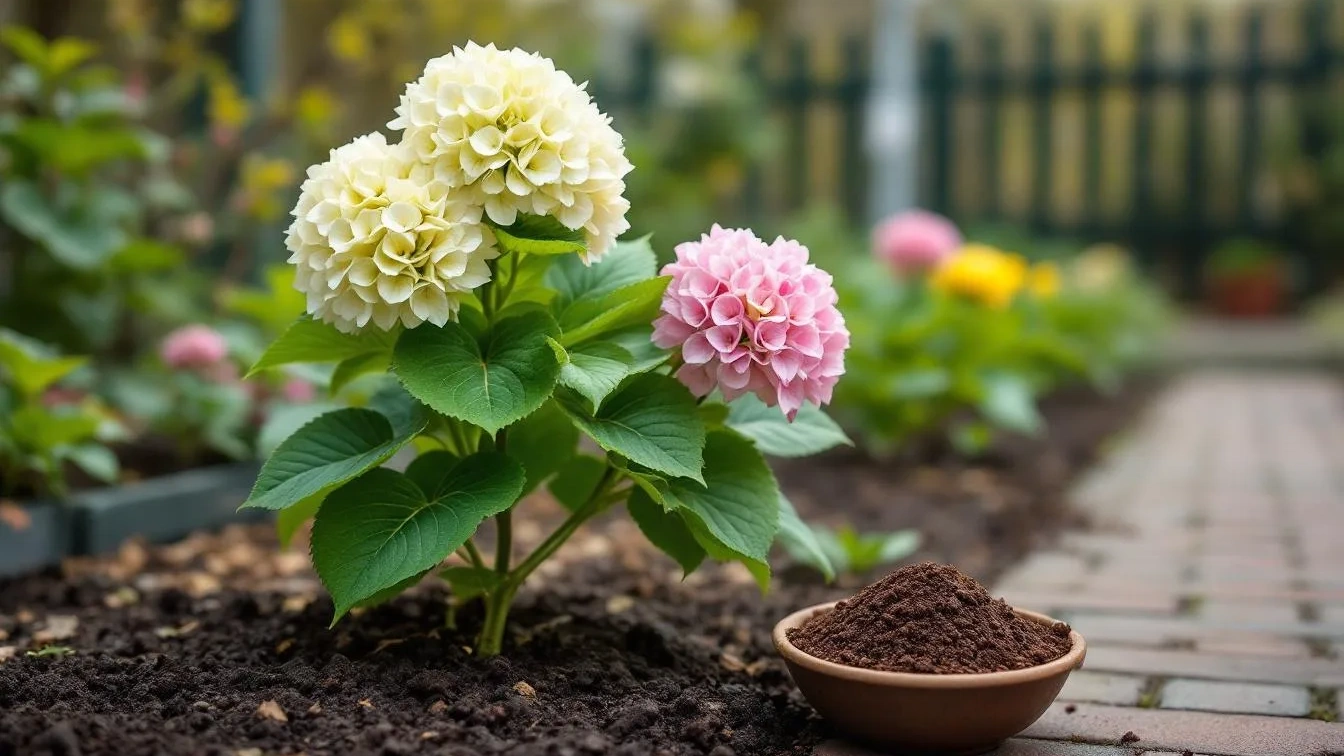 Hortensia’s verkleuren: koffiedik helpt niet, dit wel