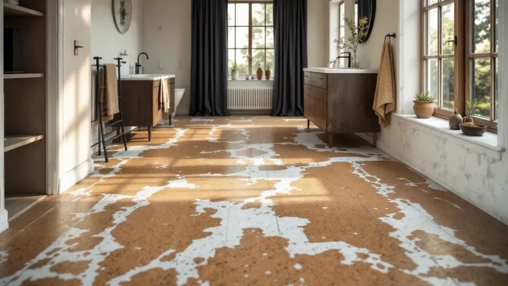 Kurkenvloer in de badkamer: waarom experts dit afraden