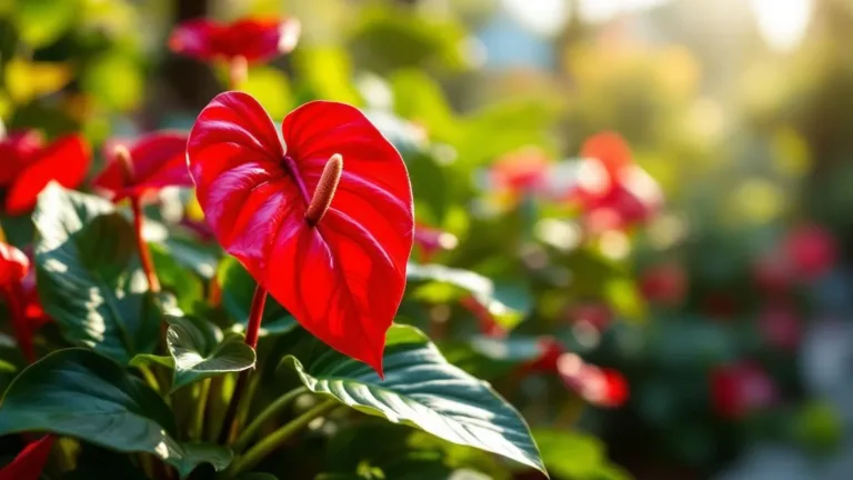 Laat je rode vuur anthurium stralen: een natuurlijke manier voor buitengewone kleuren