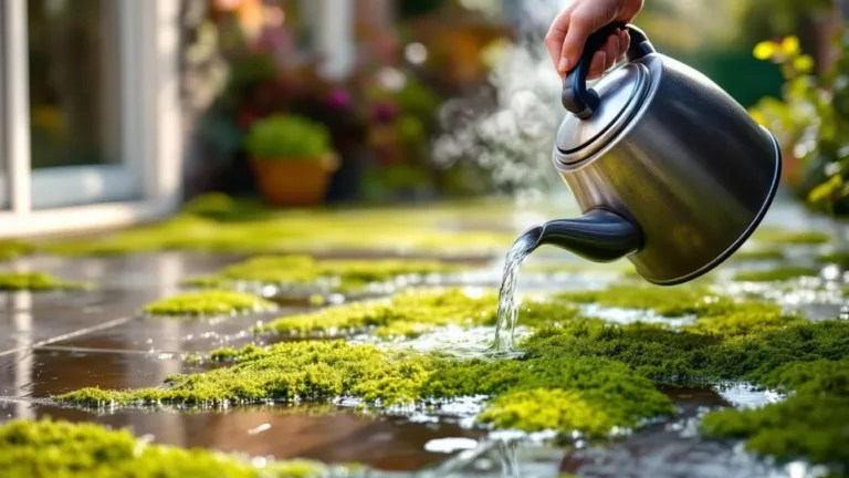 Mos op je terras? Waarom kokend water het probleem juist erger maakt