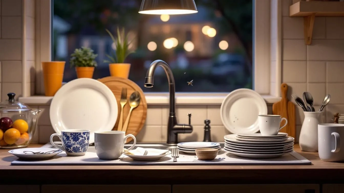 Nat serviesgoed ’s nachts laten staan? Waarom dat gevaarlijker is dan je denkt